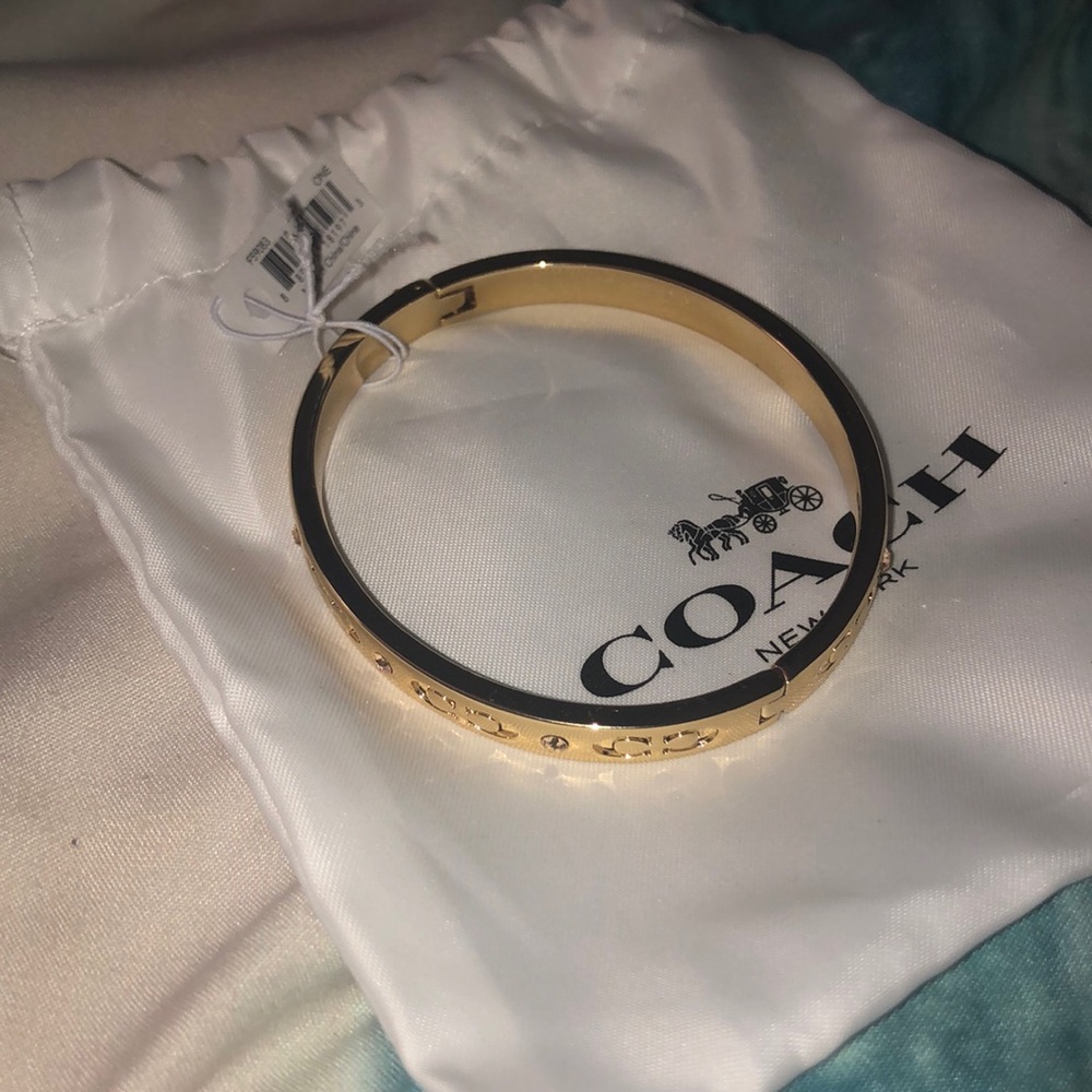 coach gold hinge bracelet